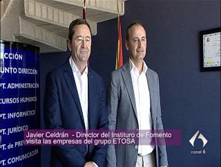 Javier Celdrn, Director del Instituto de Fomento de la Regin de Murcia vista las empesas del grupo ETOSA